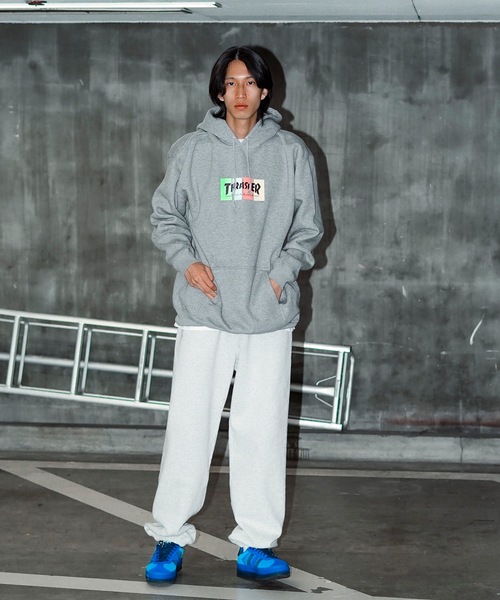 THRASHER(スラッシャー)の「4C BOX LOGO HOODIE SWEAT PARKA/スラッシャー4カラーボックスロゴプリントストリートサイジングプルオーバーフーディ(パーカー・メンズ・ブラック系その他/グレー系その他2/ブラック系その他2/グレー系その他・XX-LARGE/X-LARGE/LARGE/MEDIUM)」の21枚目の写真