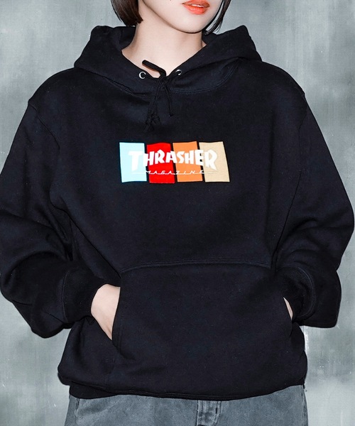 THRASHER(スラッシャー)の「4C BOX LOGO HOODIE SWEAT PARKA/スラッシャー4カラーボックスロゴプリントストリートサイジングプルオーバーフーディ(パーカー・メンズ・ブラック系その他/グレー系その他2/ブラック系その他2/グレー系その他・XX-LARGE/X-LARGE/LARGE/MEDIUM)」の19枚目の写真