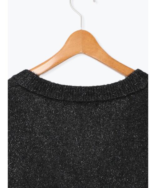 Lugnoncure（ルノンキュール）の「ラメシャギー袖ラインカーディガン（カーディガン/ボレロ・レディース・オフホワイト/ブラック/グレー・F）」の21枚目の写真