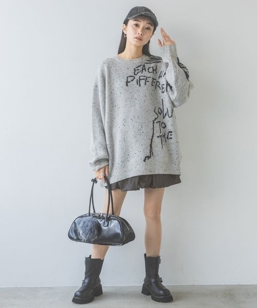 JEANASIS（ジーナシス）の「フェイクレザーボーリングBAG/207394（ボストンバッグ・レディース・グレー/ブラック/ボルドー・FREE）」の7枚目の写真