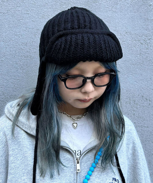 CIAOPANIC(チャオパニック)の「イヤーフライトニットキャップ(ニットキャップ/ビーニー・レディース・ブラック/グレー/ホワイト・ONE SIZE)」の22枚目の写真