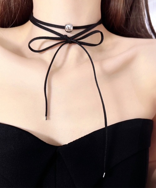 DiamondHearts（ダイヤモンドハーツ）の「ストリングチョーカー（チョーカー・レディース・ブラック・FREE）」の2枚目の写真