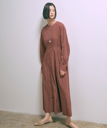 Volume Sleeve Soft Flare Dress