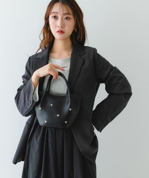 RODE SKO(ロデスコ)の「ハートスタッズショルダーバッグ(ショルダーバッグ・レディース・ブラック/グレー系その他/グレー・ONE)」の5枚目の写真