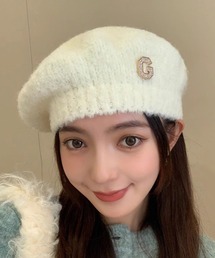 STYLEBLOCK（スタイルブロック）の「ワンポイントチャーム付きニットベレー帽（ハンチング/ベレー帽）」