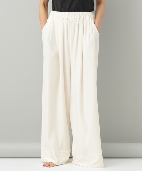 e/rm（イーアールエム）の「【e/rm】トリアセベロアイージパンツ（その他パンツ・レディース・アイボリー/ブラック・FREE）」の3枚目の写真