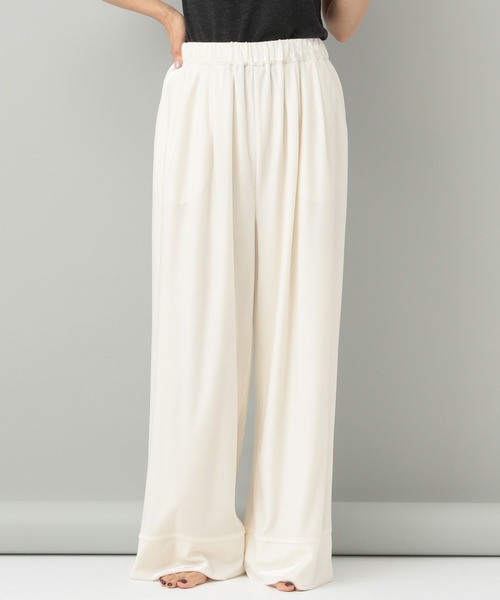 e/rm（イーアールエム）の「【e/rm】トリアセベロアイージパンツ（その他パンツ・レディース・アイボリー/ブラック・FREE）」の4枚目の写真