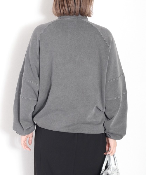 cepo(セポ)の「〈セットアップ対応〉16/10 裏毛ハーフジッププルオーバー(スウェット・レディース・オフホワイト/チャコール・M)」の5枚目の写真