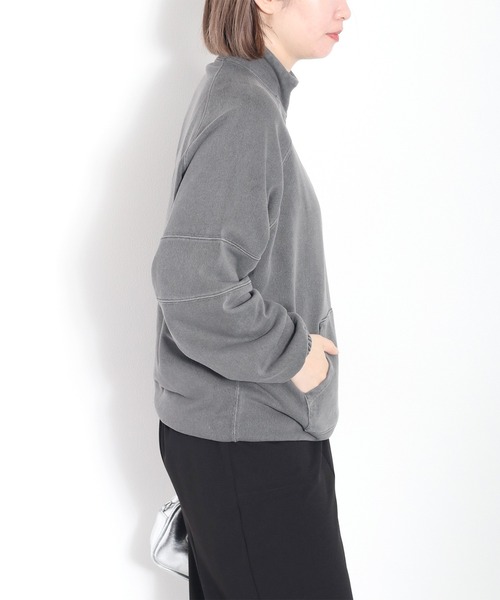 cepo(セポ)の「〈セットアップ対応〉16/10 裏毛ハーフジッププルオーバー(スウェット・レディース・オフホワイト/チャコール・M)」の6枚目の写真
