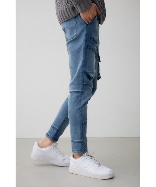 AZUL by moussy（アズールバイマウジー）の「AZUL DENIM ファティーグジョグ（デニムパンツ・メンズ・ブラック/ブルー・MEDIUM/LARGE）」の10枚目の写真