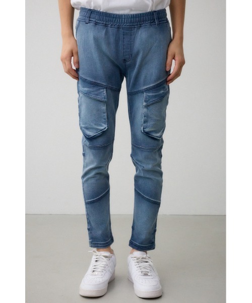 AZUL by moussy（アズールバイマウジー）の「AZUL DENIM ファティーグジョグ（デニムパンツ・メンズ・ブラック/ブルー・MEDIUM/LARGE）」の13枚目の写真