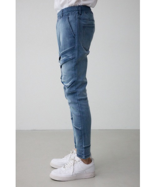 AZUL by moussy（アズールバイマウジー）の「AZUL DENIM ファティーグジョグ（デニムパンツ・メンズ・ブラック/ブルー・MEDIUM/LARGE）」の14枚目の写真