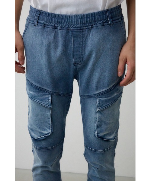 AZUL by moussy（アズールバイマウジー）の「AZUL DENIM ファティーグジョグ（デニムパンツ・メンズ・ブラック/ブルー・MEDIUM/LARGE）」の16枚目の写真