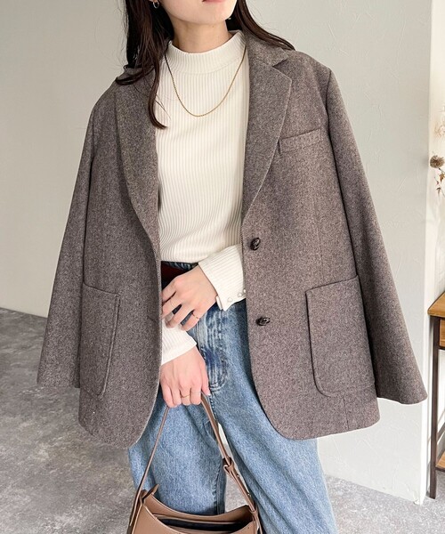 fredy emue（フレディエミュ）の「袖口パールリブモックネックプルオーバー（その他トップス・レディース・ブラック/オフホワイト/キャメル/ライトグレー・38）」の7枚目の写真