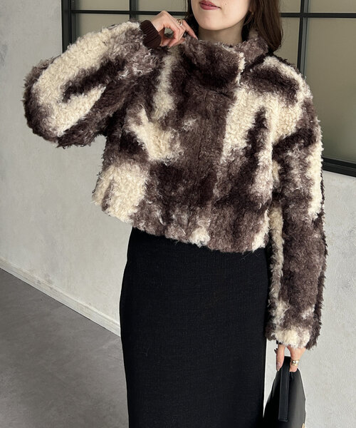 ニュアンス柄ボアクロップドジャケット（ブルゾン）｜Thevon（ゼボン） mdprevattcaulkingandwaterproofing.com