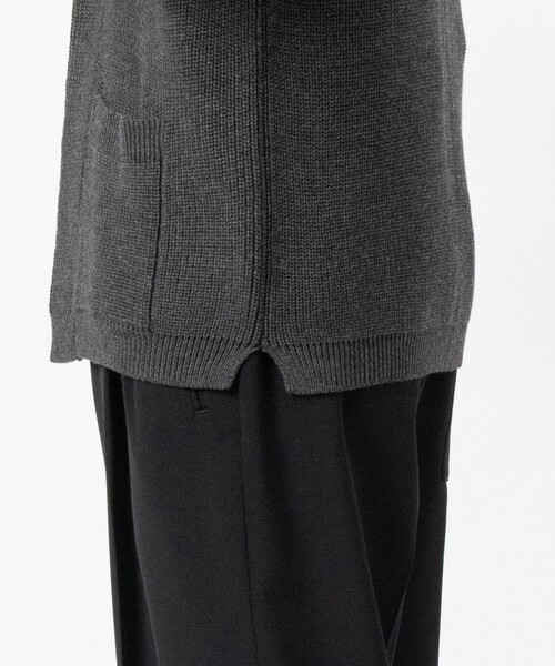 BATONER（バトナー）の「【BATONER/バトナー】SIGNATURE WASO CARDIGAN（カーディガン/ボレロ・メンズ・ダークグレー/ブラック・1/2）」の4枚目の写真