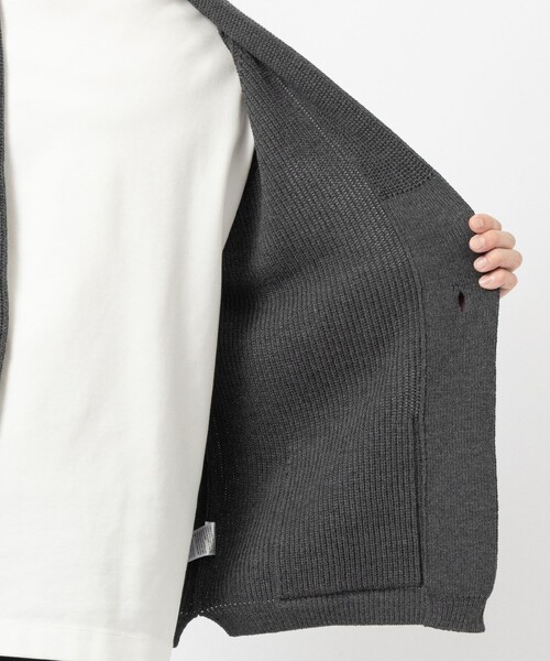 BATONER（バトナー）の「【BATONER/バトナー】SIGNATURE WASO CARDIGAN（カーディガン/ボレロ・メンズ・ダークグレー/ブラック・1/2）」の6枚目の写真