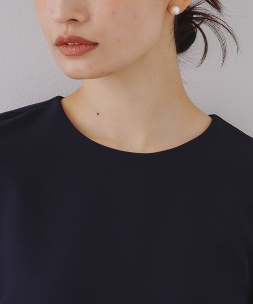 《通勤・セレモニー/セットアップ対応》ペプラムブラウス/ダブルクロス【洗濯機洗い可】（シャツ/ブラウス）｜OPAQUE.CLIP（オペークドットクリップ）