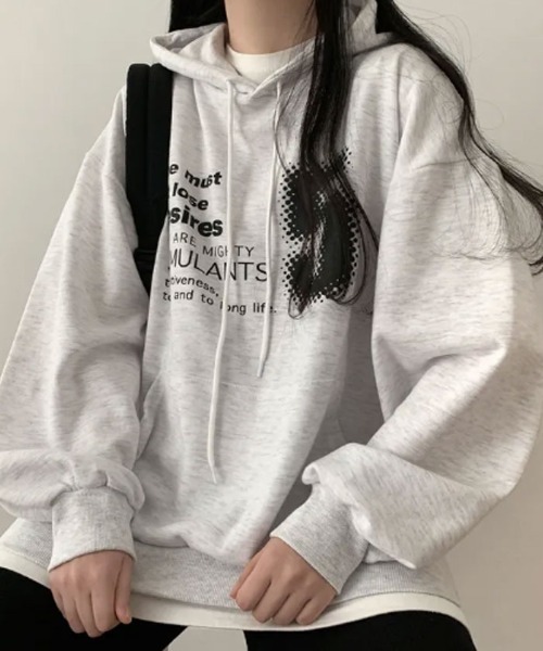 VIVID LADY(ビビッドレディー)の「オーバーサイズ tシャツ レディース(Tシャツ/カットソー・レディース・ブラック/ブラウン/オフホワイト・FREE)」の2枚目の写真