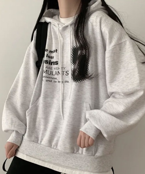 VIVID LADY(ビビッドレディー)の「オーバーサイズ tシャツ レディース(Tシャツ/カットソー・レディース・ブラック/ブラウン/オフホワイト・FREE)」の5枚目の写真