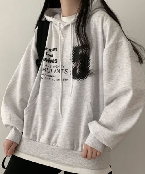 VIVID LADY(ビビッドレディー)の「オーバーサイズ tシャツ レディース(Tシャツ/カットソー・レディース・ブラック/ブラウン/オフホワイト・FREE)」の6枚目の写真