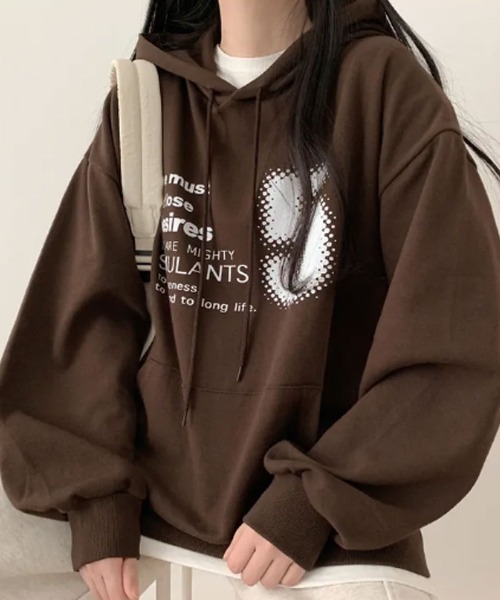 VIVID LADY(ビビッドレディー)の「オーバーサイズ tシャツ レディース(Tシャツ/カットソー・レディース・ブラック/ブラウン/オフホワイト・FREE)」の9枚目の写真