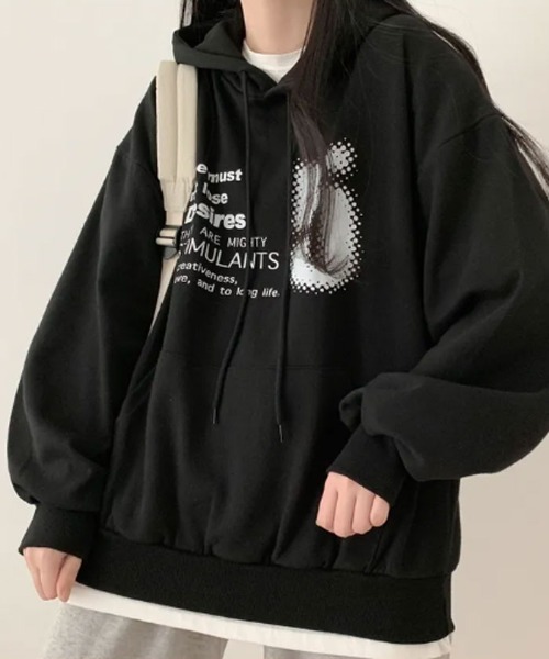 VIVID LADY(ビビッドレディー)の「オーバーサイズ tシャツ レディース(Tシャツ/カットソー・レディース・ブラック/ブラウン/オフホワイト・FREE)」の11枚目の写真
