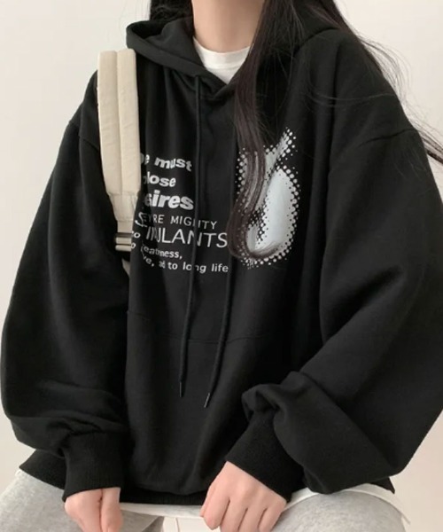 VIVID LADY(ビビッドレディー)の「オーバーサイズ tシャツ レディース(Tシャツ/カットソー・レディース・ブラック/ブラウン/オフホワイト・FREE)」の12枚目の写真