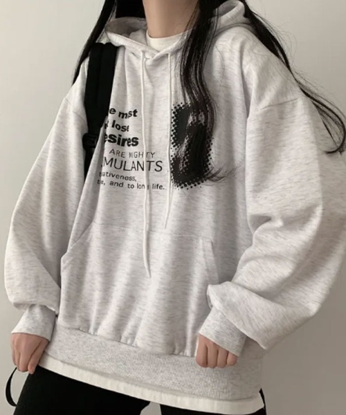 VIVID LADY(ビビッドレディー)の「オーバーサイズ tシャツ レディース(Tシャツ/カットソー・レディース・ブラック/ブラウン/オフホワイト・FREE)」の15枚目の写真