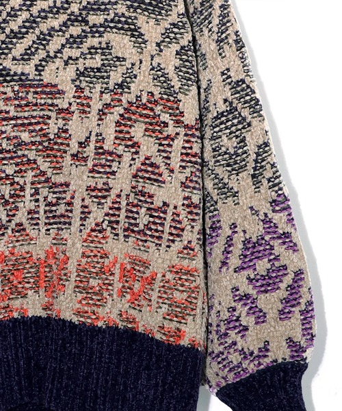 和柄ダブルカーディガン（ニット/セーター）｜antiqua（アンティカ）