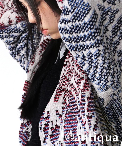 和柄ダブルカーディガン（ニット/セーター）｜antiqua（アンティカ）