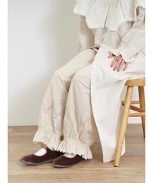 Samansa Mos2 | 裾絞りレースペチパンツ(その他パンツ)