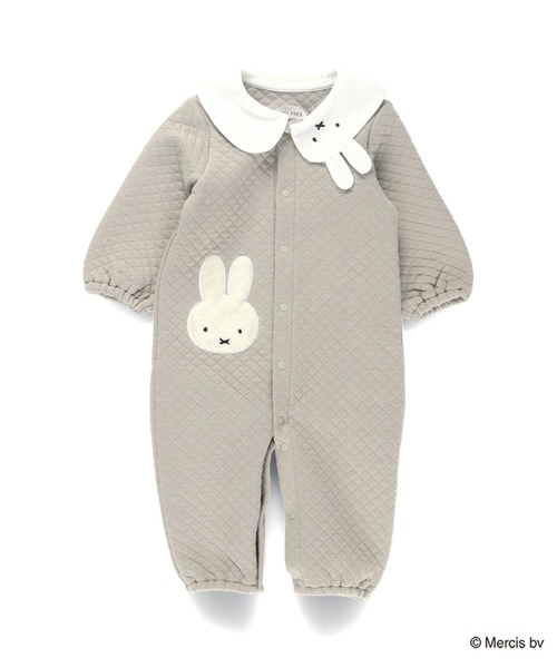 BRANSHES（ブランシェス）の「【miffy/ミッフィー】2WAY接結キルトカバーオール（ロンパース・キッズ・グレイッシュベージュ/ピンク・FREE）」の7枚目の写真