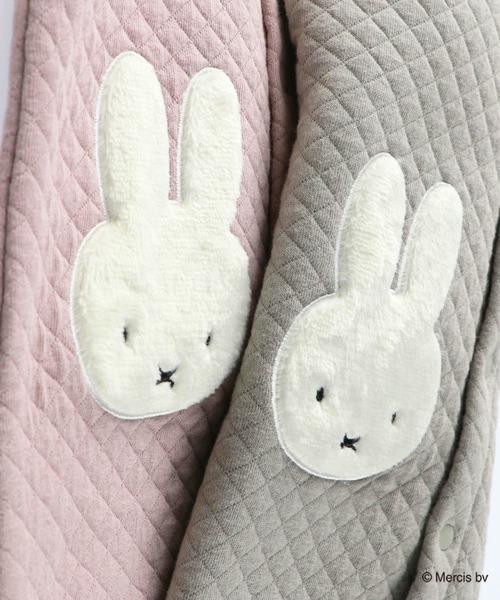 BRANSHES（ブランシェス）の「【miffy/ミッフィー】2WAY接結キルトカバーオール（ロンパース・キッズ・グレイッシュベージュ/ピンク・FREE）」の3枚目の写真
