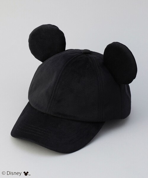 coen（コーエン）の「【Disney／ディズニー】coen限定 耳モチーフ付きベロアキャップ（キャップ・レディース・ブラック/ベージュ・FREE）」の5枚目の写真