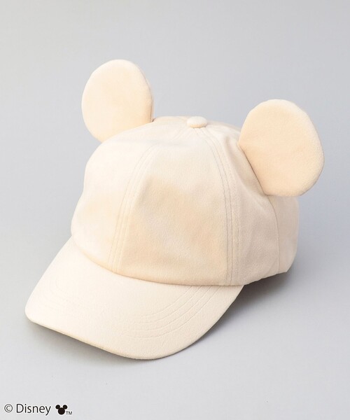 coen（コーエン）の「【Disney／ディズニー】coen限定 耳モチーフ付きベロアキャップ（キャップ・レディース・ブラック/ベージュ・FREE）」の6枚目の写真