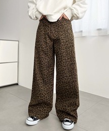 再入荷】LEOPARD WIDE LEG PT-D レオパード ワイドレッグ パンツ