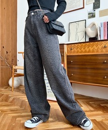 レオパード柄ワイドパンツ