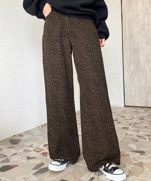 LOULOU select（ルルセレクト）の「レオパード柄ワイドパンツ（その他