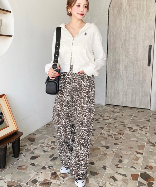 LOULOU select（ルルセレクト）の「レオパード柄ワイドパンツ（その他