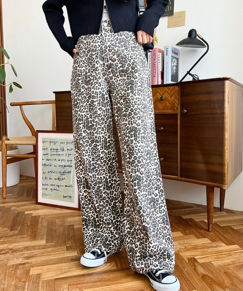 LOULOU select（ルルセレクト）の「レオパード柄ワイドパンツ（その他