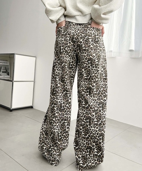 LOULOU select(ルルセレクト)の「レオパード柄ワイドパンツ(その他パンツ・レディース・ベージュ/グレー/ブラウン/アイボリー/グレイッシュベージュ/ダークブラウン・M/S/L)」の15枚目の写真