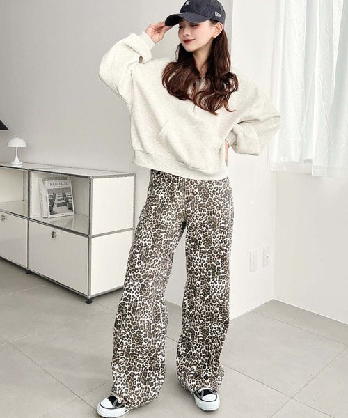 LOULOU select(ルルセレクト)の「レオパード柄ワイドパンツ(その他パンツ・レディース・ベージュ/グレー/ブラウン/アイボリー/グレイッシュベージュ/ダークブラウン・M/S/L)」の16枚目の写真