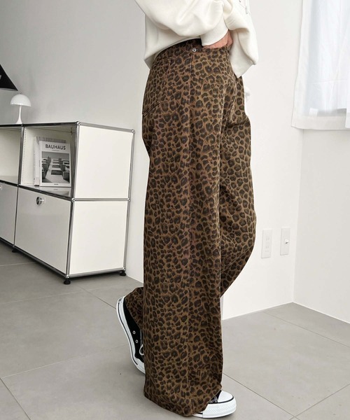 セール】レオパード柄ワイドパンツ（その他パンツ）｜LOULOU select