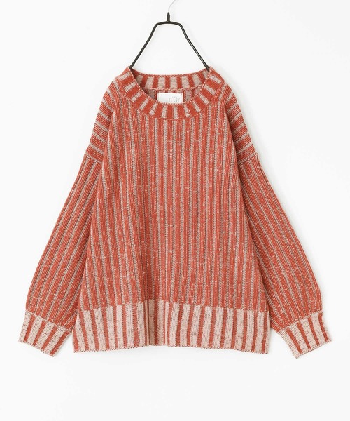 二重臼配色リブ編みニット』（ニット/セーター）｜n'OrLABEL（ノアール