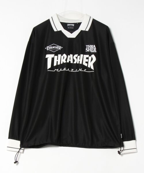 【THRASHER / スラッシャー】フロントロゴ刺繍ゲームシャツ(Tシャツ/カットソー)|THRASHER(スラッシャー)