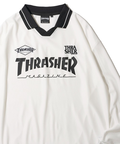 【THRASHER / スラッシャー】フロントロゴ刺繍ゲームシャツ（Tシャツ/カットソー）｜THRASHER（スラッシャー）