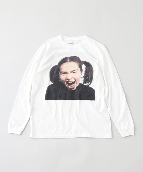 Bjork Guomundsdottir ビョーク XL Tシャツ ホワイト Amazon | ビョーク Bjork 90年代 オルタナティブ歌姫 カジュアル
