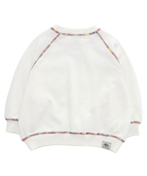 F.O.KIDS(エフオーキッズ)の「【ジュニア対応】カラーステッチラグラントレーナー(スウェット・キッズ・パープル/イエロー/オフホワイト・80/90/100/110/120/130/140)」の12枚目の写真