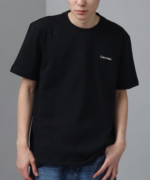 alvin  カルバンクライン ロゴ入り コットン 半袖 Tシャツ カルバンクライン CKロゴ 半袖Tシャツ 送料無料